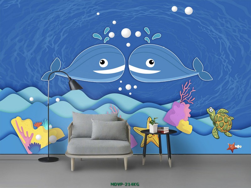 Tranh cá voi đáng yêu